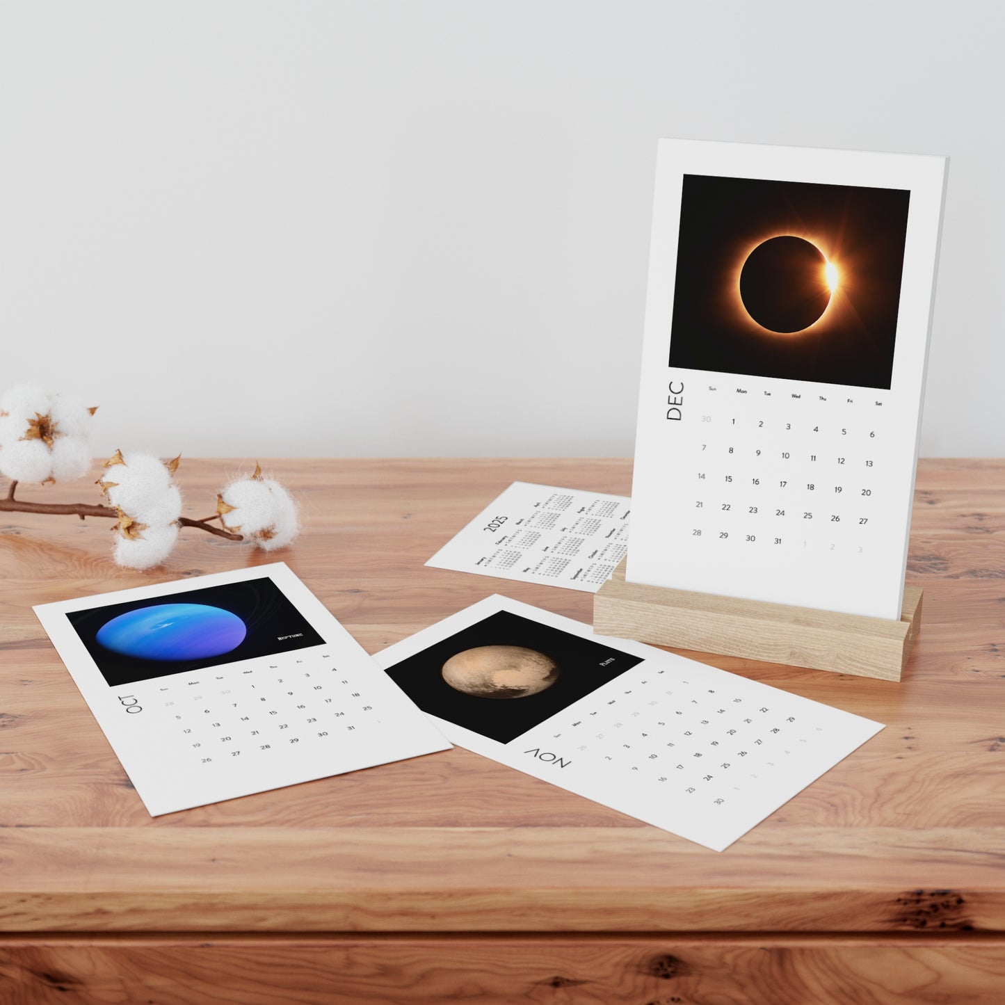 2026 Solar System Vertical Desk Calendar: Stunning Planet Images, Premium Quality, and Easy Display