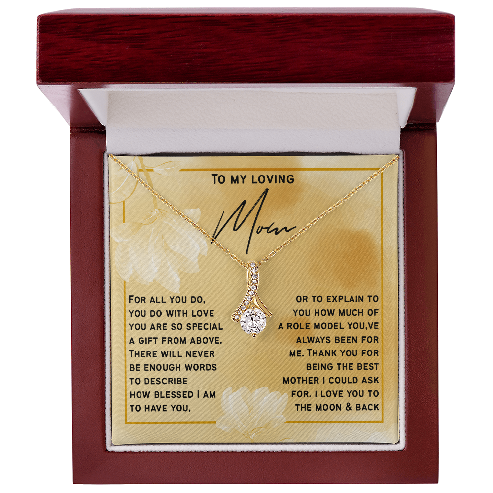 Alluring Beauty Necklace Gift for My Loving Mom | Son or Daughter One of a Kind Present to Mom