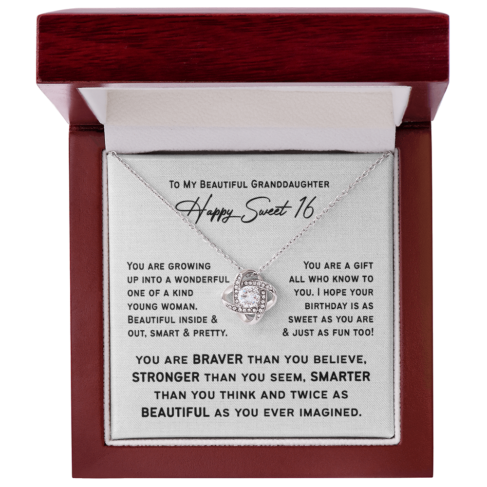 Granddaughter Sweet 16 Birthday Gift from Grandmother or Grandfather | Happy 16th keepsake Present for 16 Year Old Girl