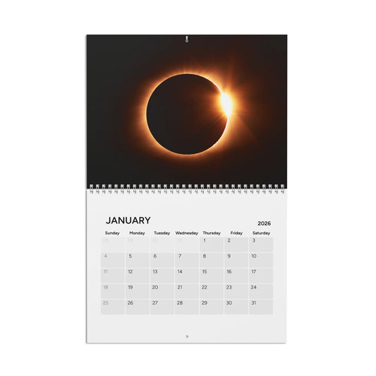Journey Through the Stars: 2026 Solar System Calendar - Breathtaking Planet Images, Premium Quality, and Effortless Hanging (10.8" x 8.4")