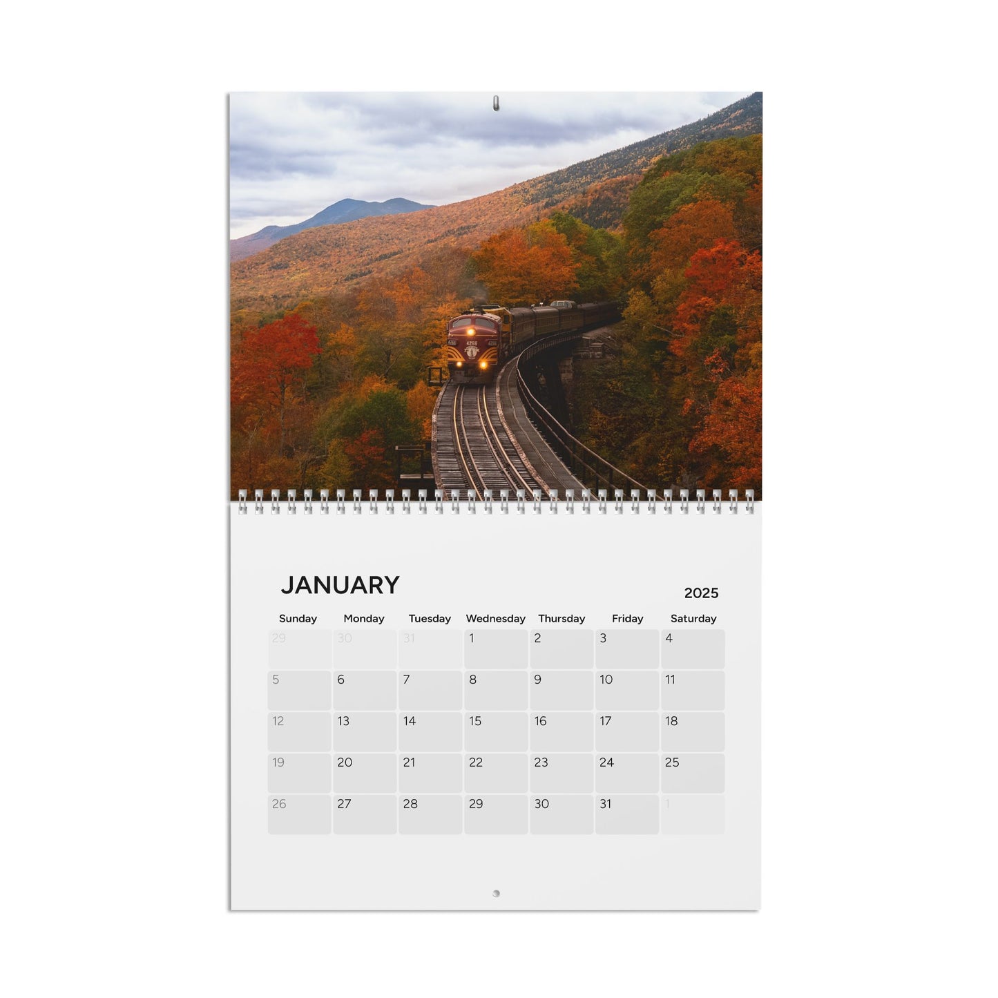 2025 Vintage Train Calendar: Celebrate the Golden Age of Railways with Classic Photography (10.8" x 8.4")