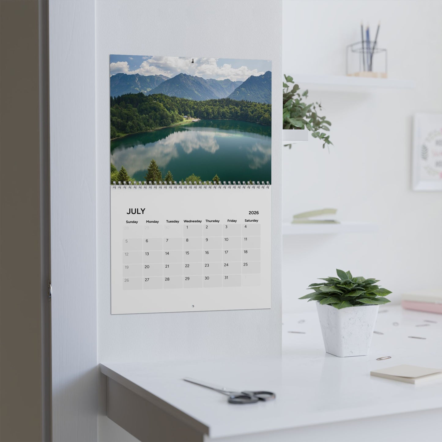 Lakeside Serenity: 2026 Lakes Calendar - Breathtaking Lake Photography, Premium Quality, and Effortless Display (10.8" x 8.4")