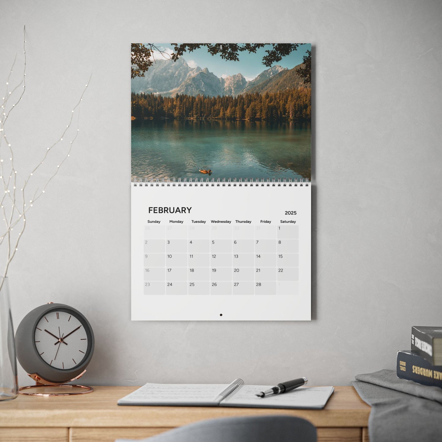 Lakeside Serenity: 2025 Lakes Calendar - Breathtaking Lake Photography, Premium Quality, and Effortless Display (10.8" x 8.4")