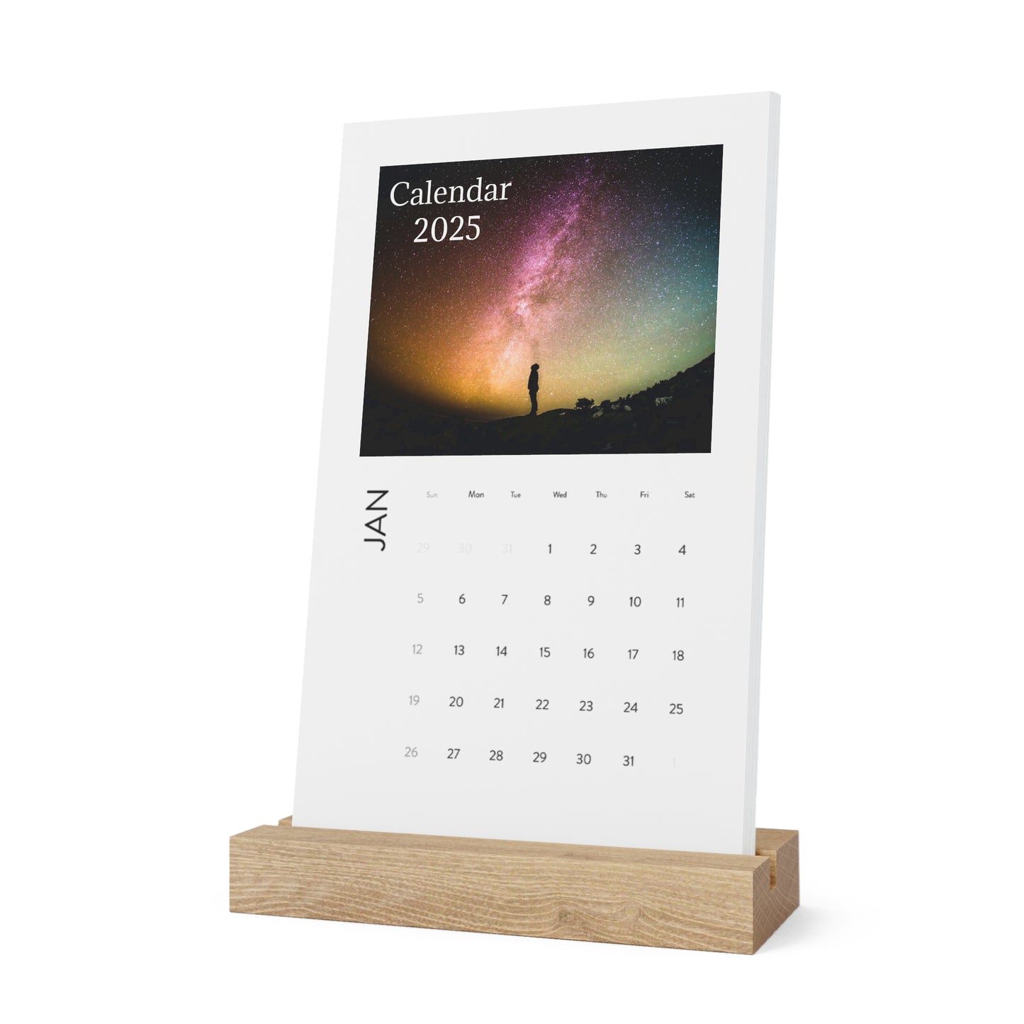 2025 Solar System Vertical Desk Calendar: Stunning Planet Images, Premium Quality, and Easy Display