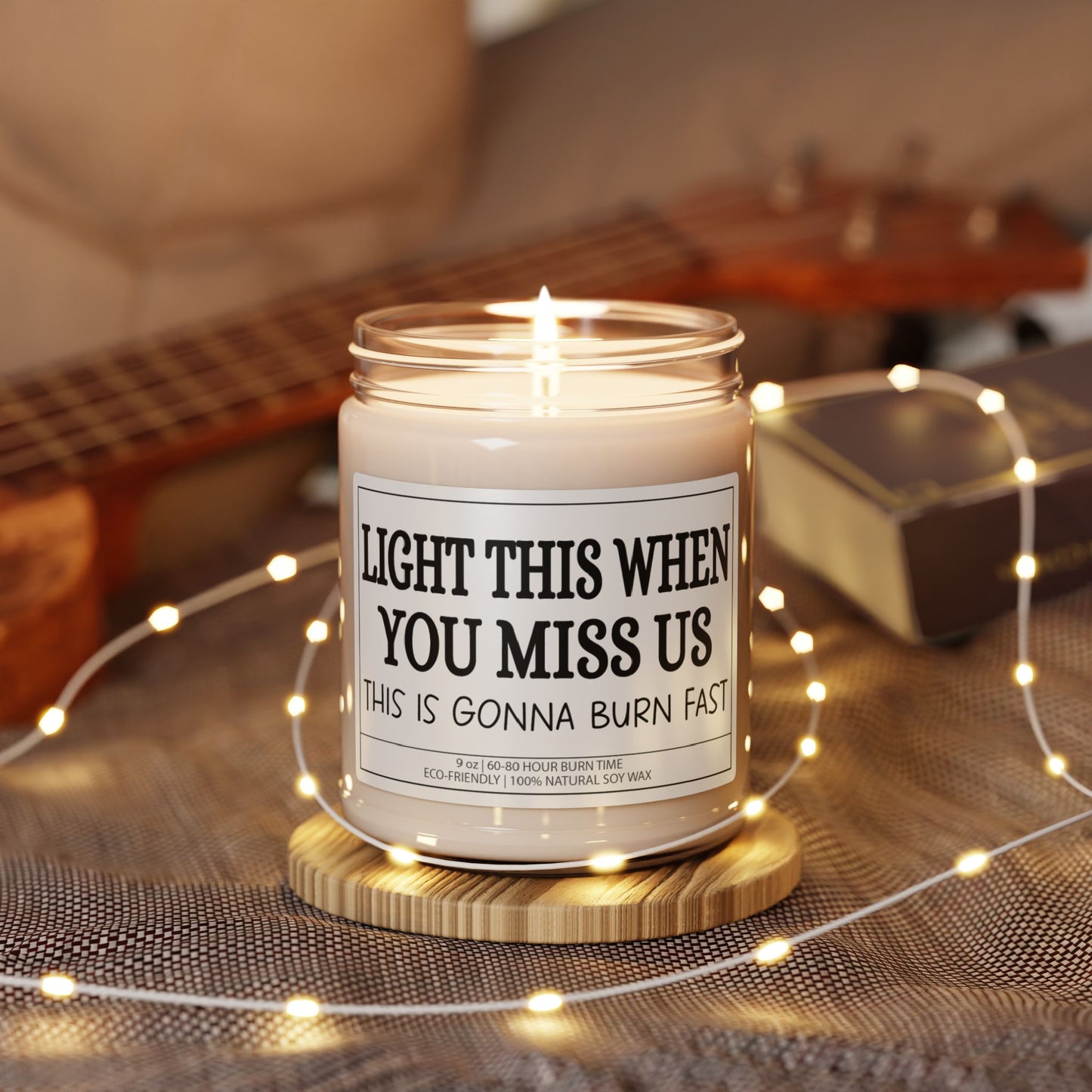 Light This When You Miss Us | Moving Away Gift Candle | Funny Farewell for Family, Friends & Coworkers