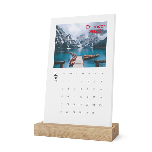 2025 Serenity Lakes Vertical Desk Calendar: Stunning Lakes Images, Premium Quality, and Easy Display