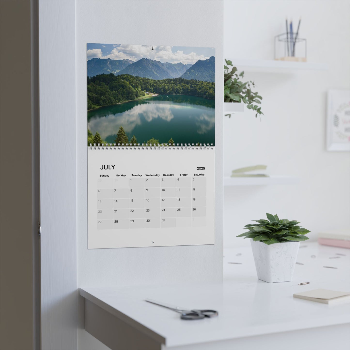 Lakeside Serenity: 2025 Lakes Calendar - Breathtaking Lake Photography, Premium Quality, and Effortless Display (10.8" x 8.4")