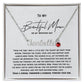 Mother of the Groom Necklace Gift, Wedding Gift from Son to Mom, Groom to Mother Gift, Sentimental Jewelry for Mom