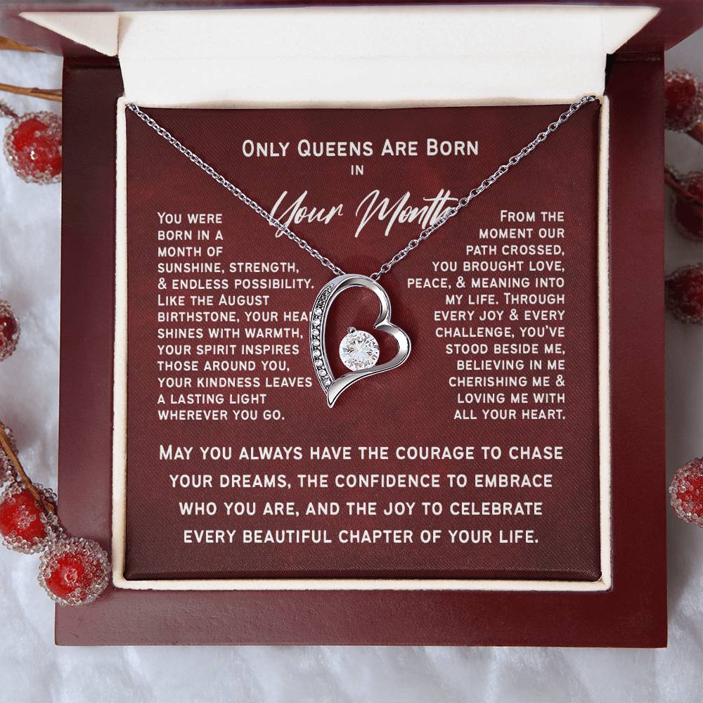 Only Queens Are Born This Month – Majestic Birthday Gift for Her | Wife, Mom, Grandma, Sister or Daughter | SparkinGifts