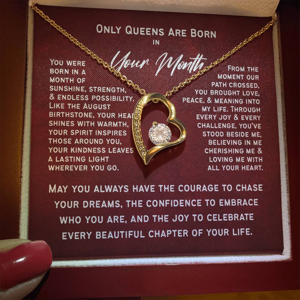 Only Queens Are Born This Month – Majestic Birthday Gift for Her | Wife, Mom, Grandma, Sister or Daughter | SparkinGifts