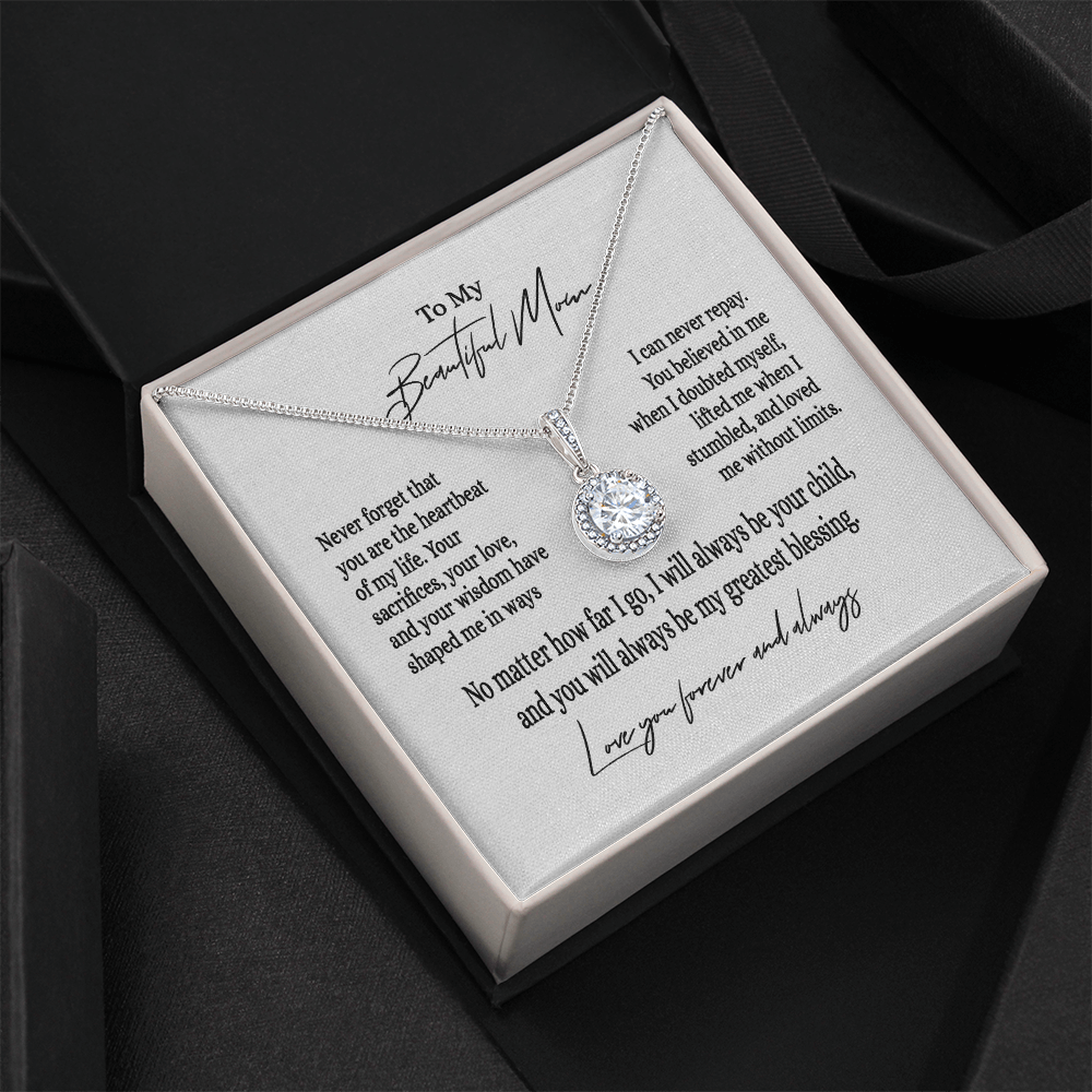 Mom Necklace Gift from Son or Daughter | Eternal Hope Nacklace for Mom on Her Birthday