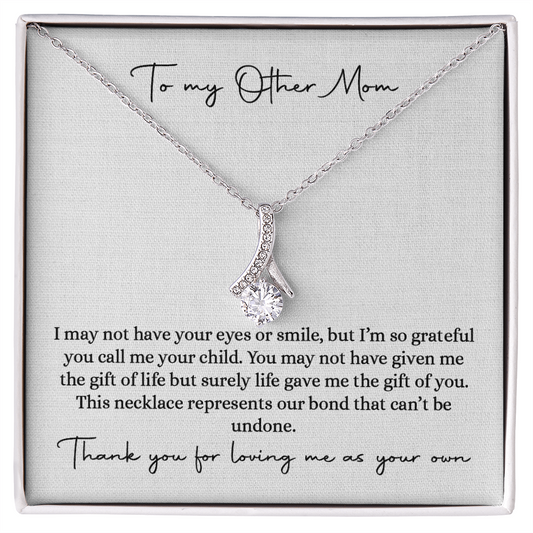 Bonus mom gift from bride, Stepmom wedding gift on wedding day, Gift for Stepmom on wedding day, Bonus mom of the bride necklace