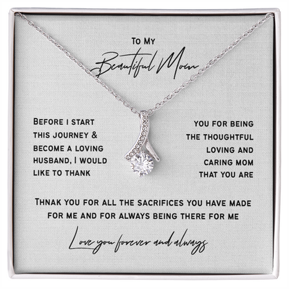 Mother of the Groom Nacklace Gift from Loving Son | Wedding Keepsake for Mom