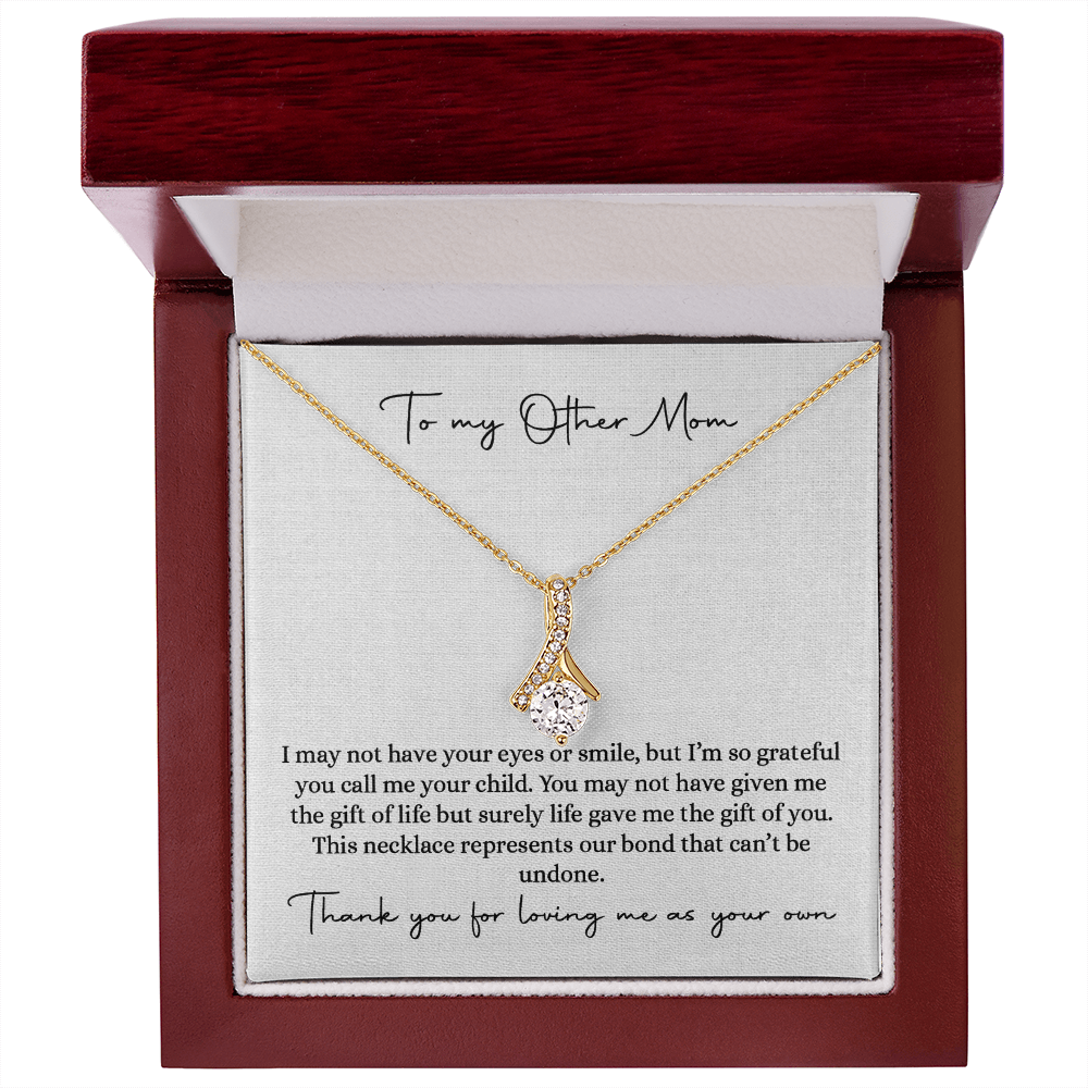Bonus mom gift from bride, Stepmom wedding gift on wedding day, Gift for Stepmom on wedding day, Bonus mom of the bride necklace