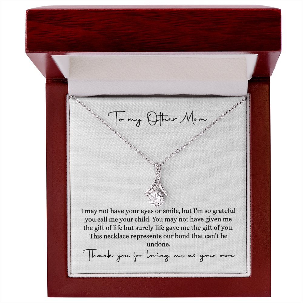 Bonus mom gift from bride, Stepmom wedding gift on wedding day, Gift for Stepmom on wedding day, Bonus mom of the bride necklace