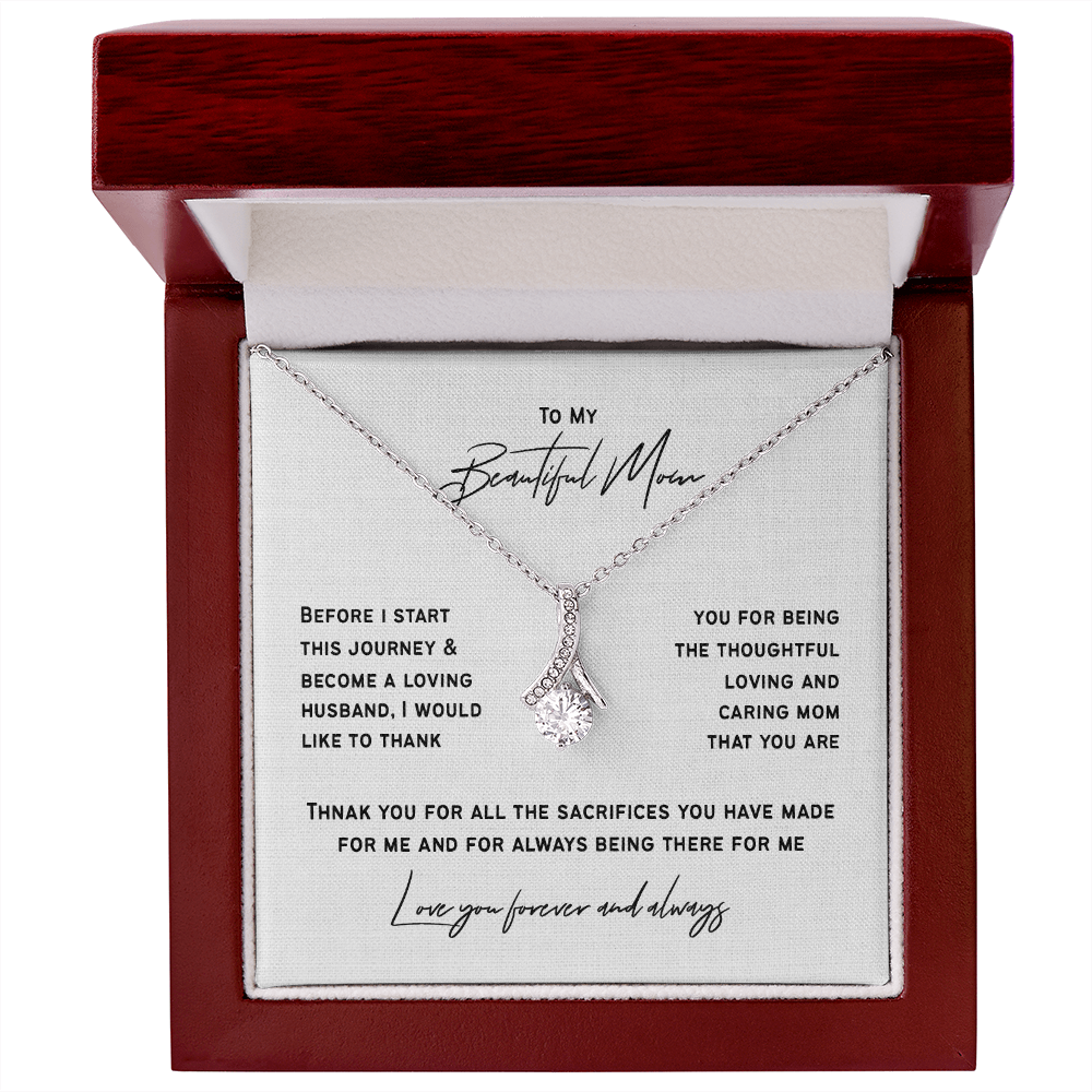 Mother of the Groom Nacklace Gift from Loving Son | Wedding Keepsake for Mom