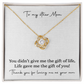 Wedding Gift To My Bonus Mom, Step Mother Of The Bride Necklace Gift, Wedding Gift for Step Mother,