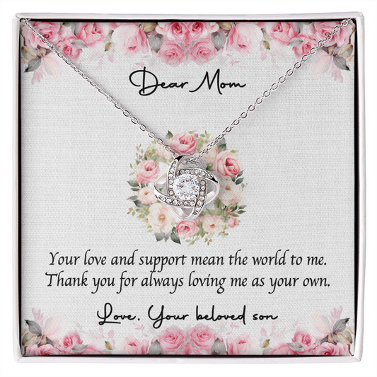 Love Knot Necklace for Mom – Heartfelt Gift from Son