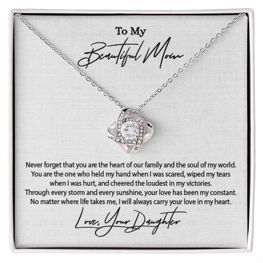 Daughter to Mother Gift | Love Knot Necklace for Mom | SparkinGifts