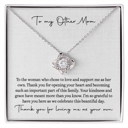 Bonus Mom Necklace, Step Mom Gift from Bride, Mother-in-Law Jewelry, MIL Wedding Gift, Step Mother Keepsake