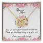 Bonus Mom Necklace Gift, Step Mom Gift from Bride, Mother in Law Gift from Bride, MIL Wedding Gift, Step Mother of the Bride Gift Jewelry