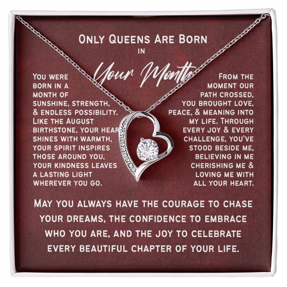 Only Queens Are Born This Month – Majestic Birthday Gift for Her | Wife, Mom, Grandma, Sister or Daughter | SparkinGifts