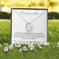Bonus Mom Necklace Gift, Step Mother Gift from Bride, Mother in Law Gift for from bride, MIL Wedding Gift,