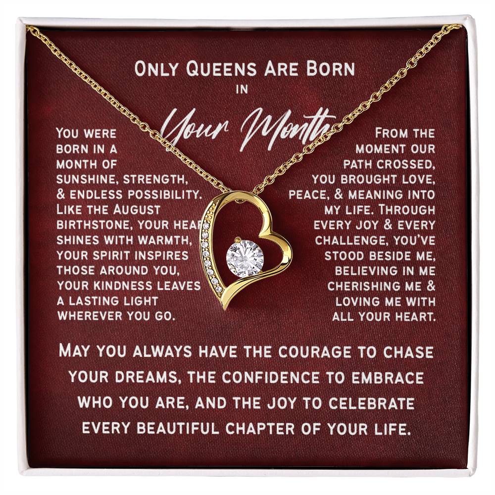Only Queens Are Born This Month – Majestic Birthday Gift for Her | Wife, Mom, Grandma, Sister or Daughter | SparkinGifts